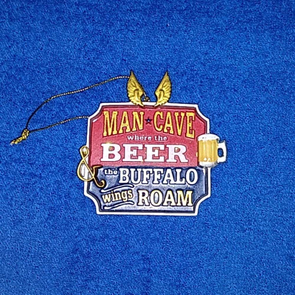 Man cave Christmas ornament